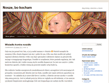 Tablet Screenshot of noszebokocham.pl